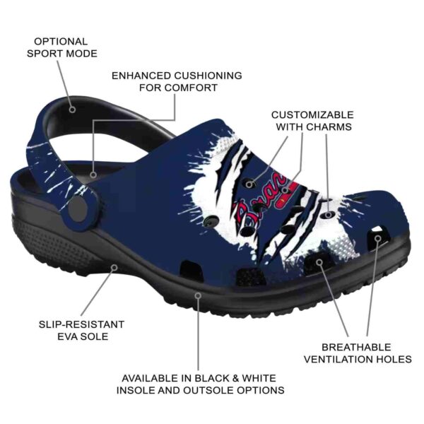 custom atlanta braves splash motif background crocs new arrival