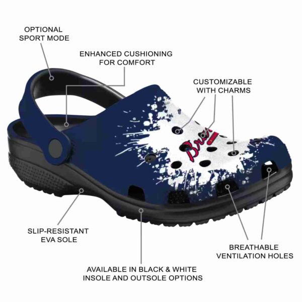 custom atlanta braves splatter background crocs new arrival