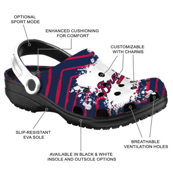 custom atlanta braves zigzag paint burst crocs new arrival