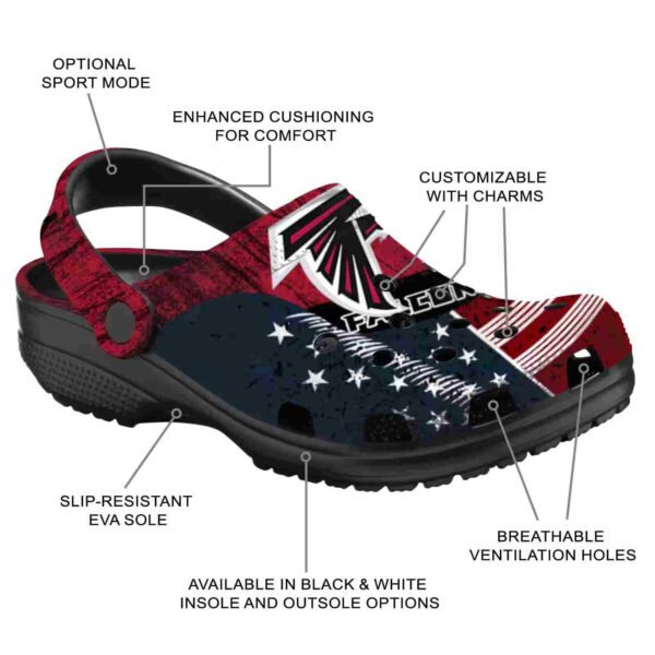 custom atlanta falcons star spangled side pattern crocs new arrival