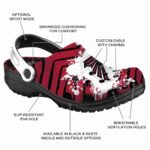 Custom Atlanta Falcons Zigzag Paint Burst Crocs Best selling