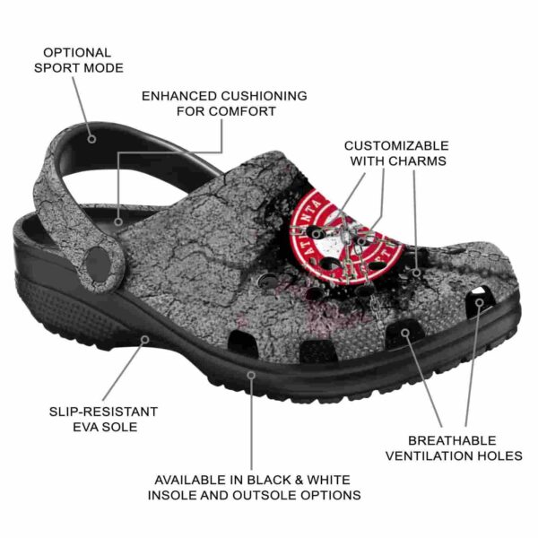 custom atlanta hawks cracked ground texture clog new arrival