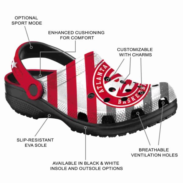 custom atlanta hawks star spangled graphic clog new arrival