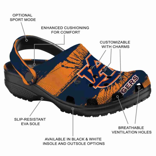 custom auburn tigers paint splatter graphics crocs new arrival