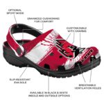 custom ball state cardinals paint splatter graphics clog best selling