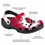custom ball state cardinals splash art clog best selling