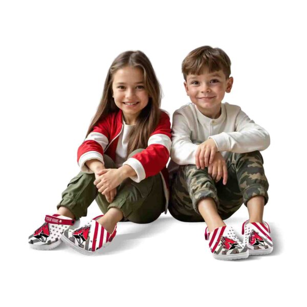 custom ball state cardinals star spangled graphic clog fashion forward