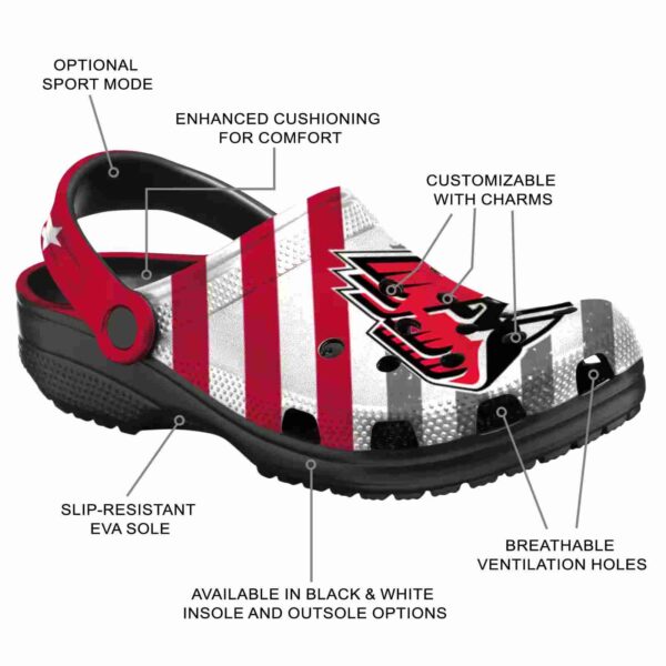 custom ball state cardinals star spangled graphic clog new arrival