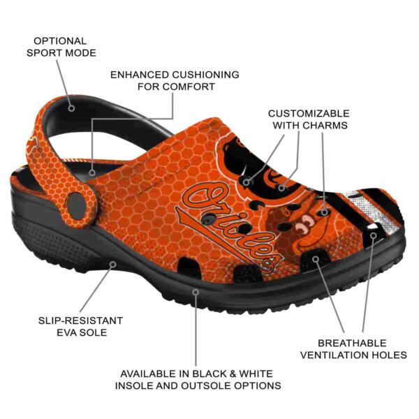 custom baltimore orioles contrasting stripes crocs new arrival