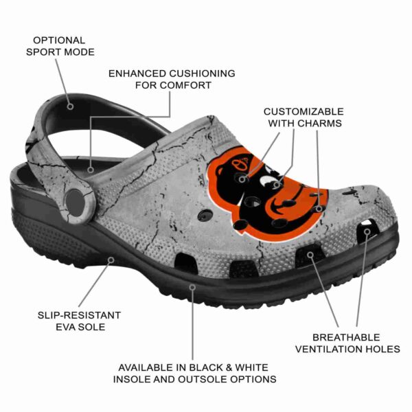 custom baltimore orioles cracked texture crocs new arrival