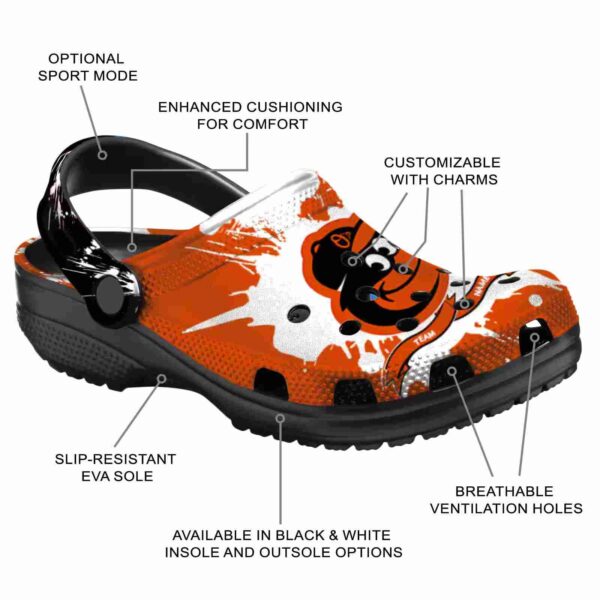 custom baltimore orioles splatter pattern crocs new arrival