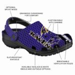 Custom Baltimore Ravens Contrasting Stripes Crocs Best selling