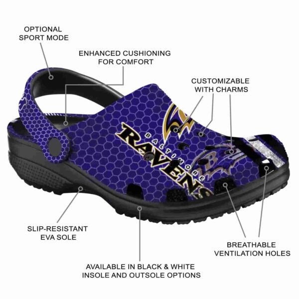 custom baltimore ravens contrasting stripes crocs new arrival