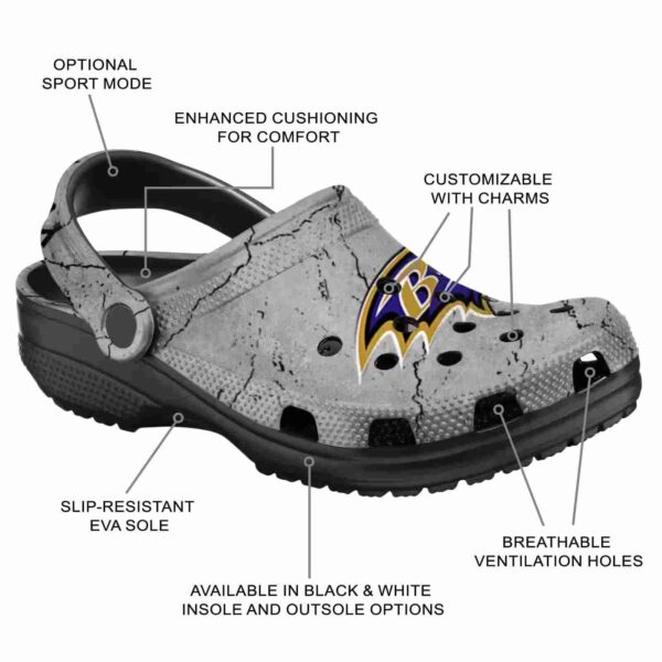custom baltimore ravens cracked texture crocs new arrival