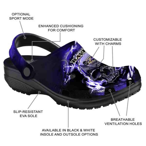 custom baltimore ravens gothic skull crocs new arrival
