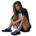 Custom Baltimore Ravens Gothic Skull Crocs Best selling