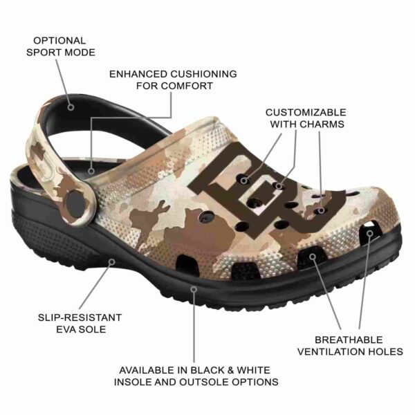 custom baylor bears desert camo clog new arrival