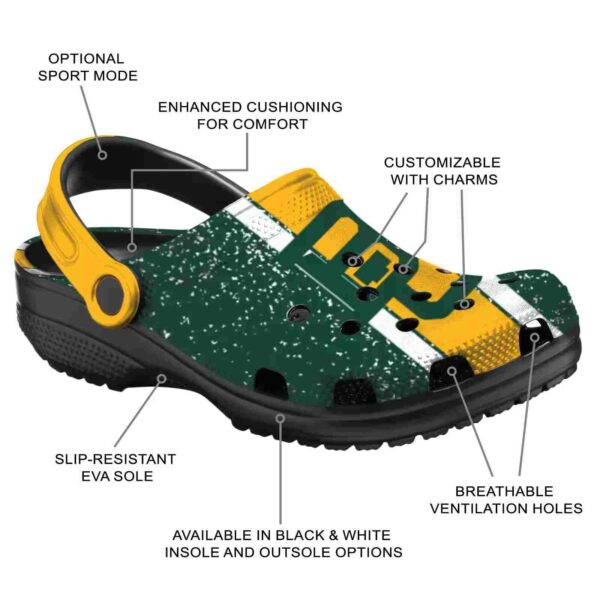 custom baylor bears vertical stripes clog new arrival