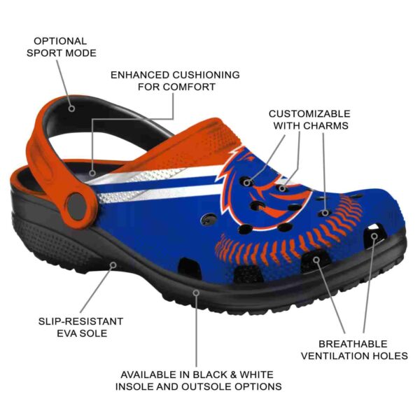 custom boise state broncos baseball motif clog new arrival