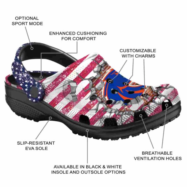 custom boise state broncos freedom splinter clog new arrival