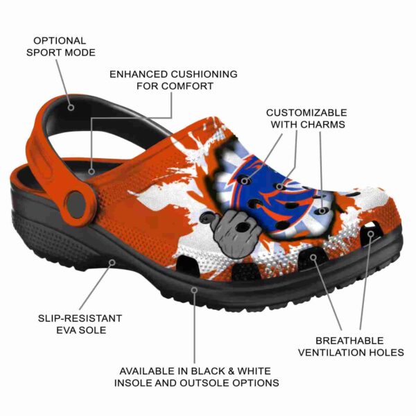 custom boise state broncos gripping hand clog new arrival