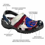 custom boise state broncos patriotic stripes clog best selling