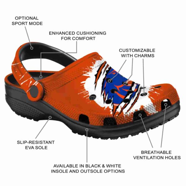 custom boise state broncos splash motif background clog new arrival