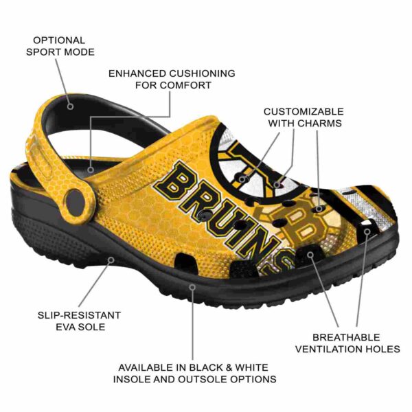 custom boston bruins contrasting stripes clog new arrival