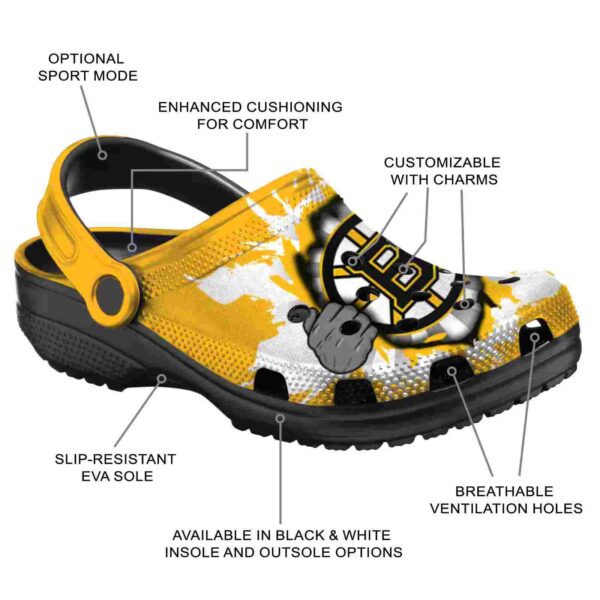 custom boston bruins gripping hand clog new arrival
