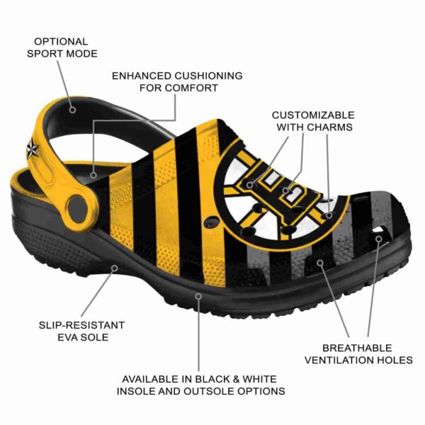 custom boston bruins star spangled graphic clog new arrival