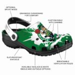 custom boston celtics splatter pattern crocs fashion forward