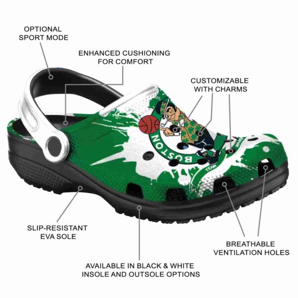 custom boston celtics splatter pattern crocs new arrival