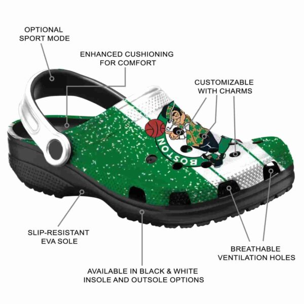 custom boston celtics vertical stripes crocs new arrival