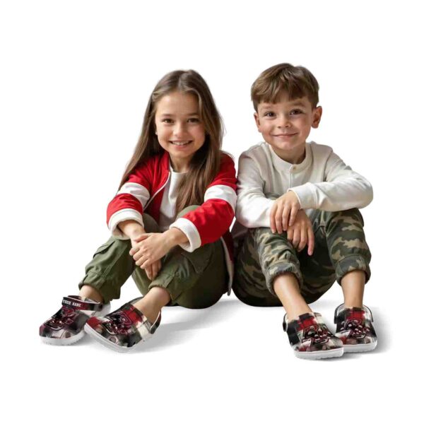 custom boston college eagles plaid fusion clog fashion forward