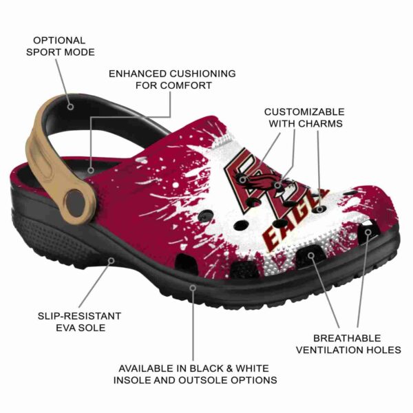 custom boston college eagles splash art clog new arrival