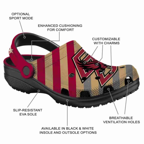 custom boston college eagles star spangled graphic clog new arrival