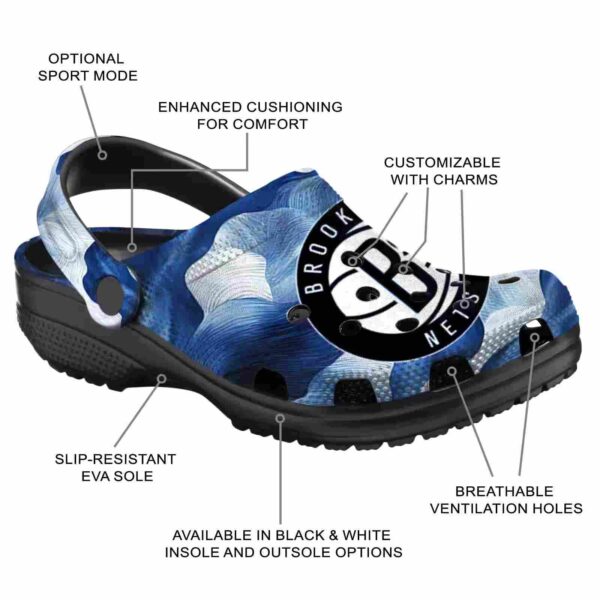 custom brooklyn nets ocean waves clog new arrival