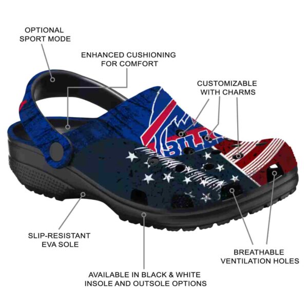 custom buffalo bills star spangled side pattern crocs new arrival