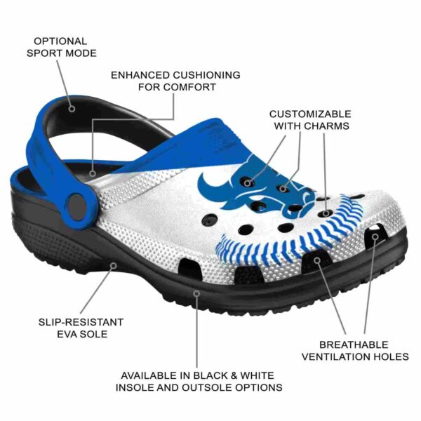 custom buffalo bulls baseball motif clog new arrival