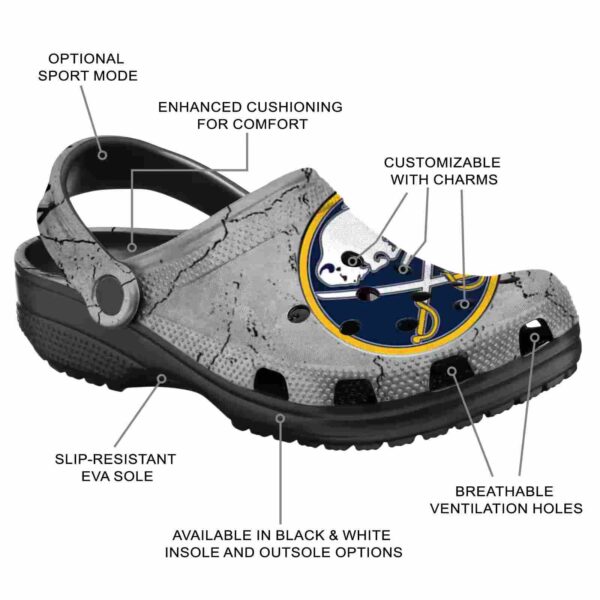custom buffalo sabres cracked texture clog new arrival