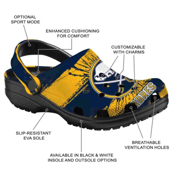 custom buffalo sabres paint splatter graphics clog new arrival