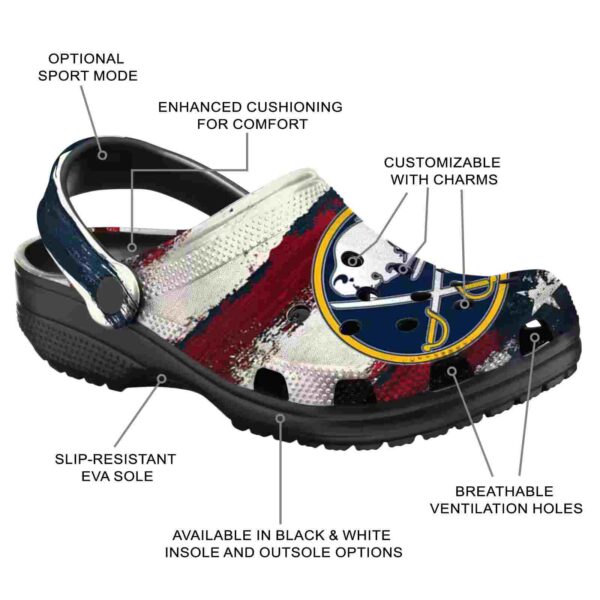 custom buffalo sabres patriotic stripes clog new arrival