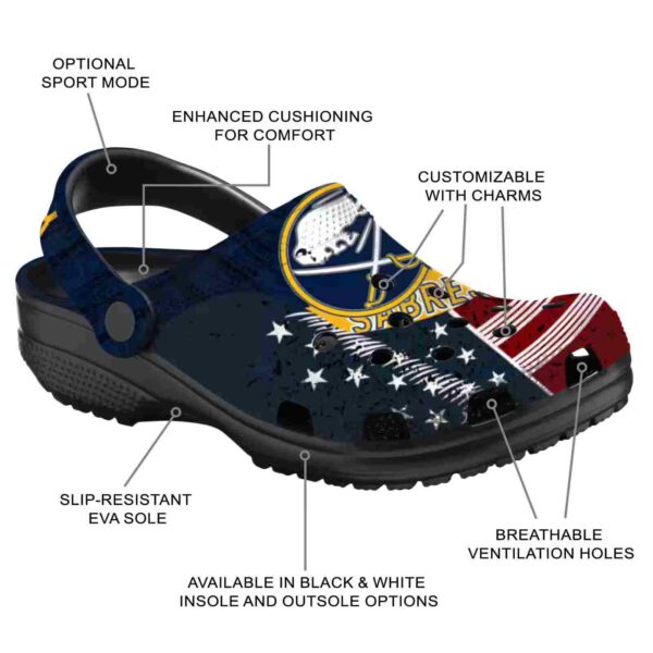 custom buffalo sabres star spangled side pattern clog new arrival