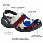 custom byu cougars patriotic stripes clog best selling