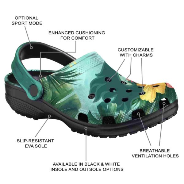 custom calgary flames tropical vibes clog new arrival