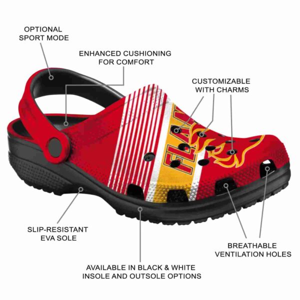 custom calgary flames vibrant dual tone clog new arrival