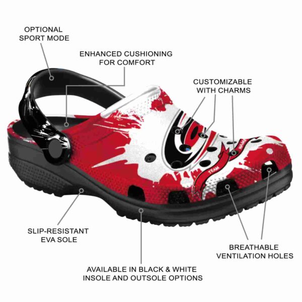 custom carolina hurricanes splatter pattern clog new arrival