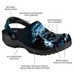 Custom Carolina Panthers Gothic Skull Crocs Best selling