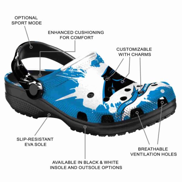 custom carolina panthers splatter pattern crocs new arrival