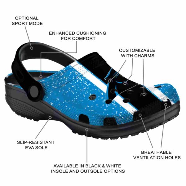 custom carolina panthers vertical stripes crocs new arrival